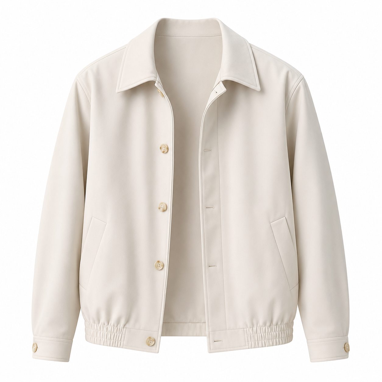White cropped jacket — front product view