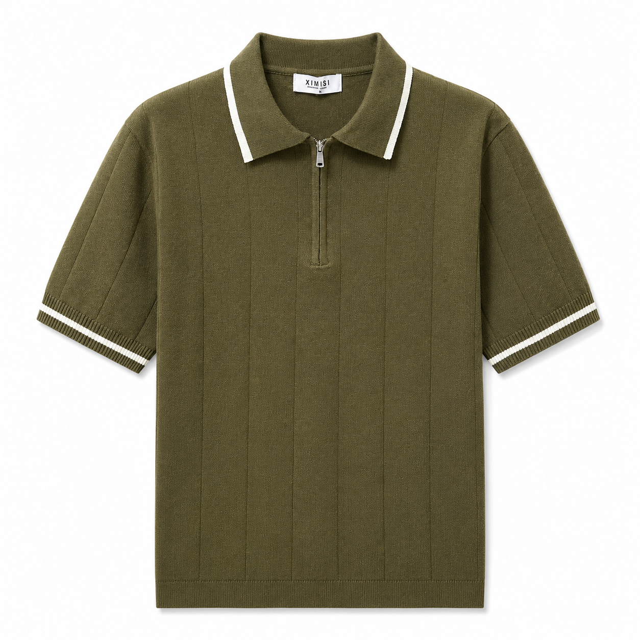 Slim-Fit Striped Knit Polo
