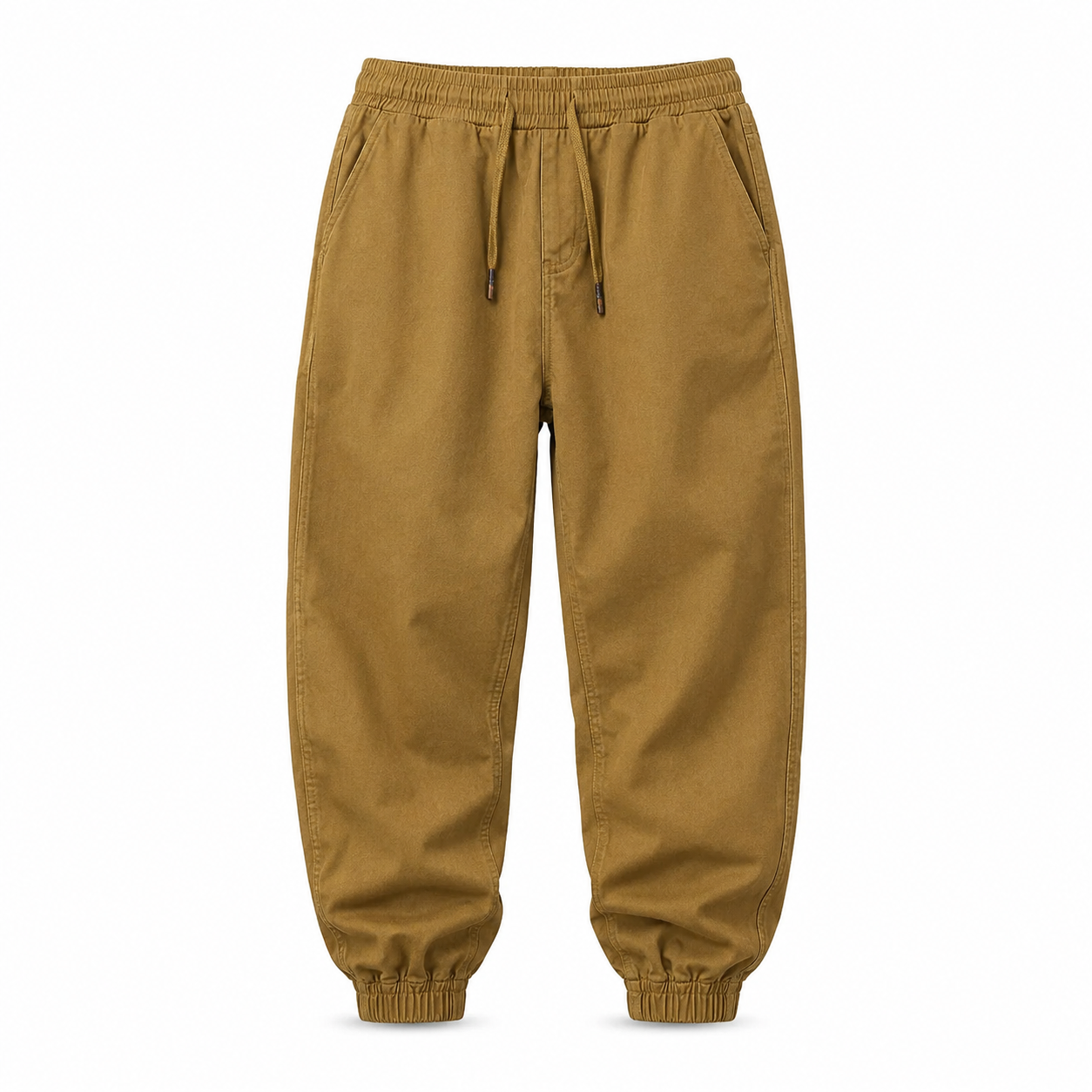 Oversized Harajuku Cargo Joggers camel product front view on white background