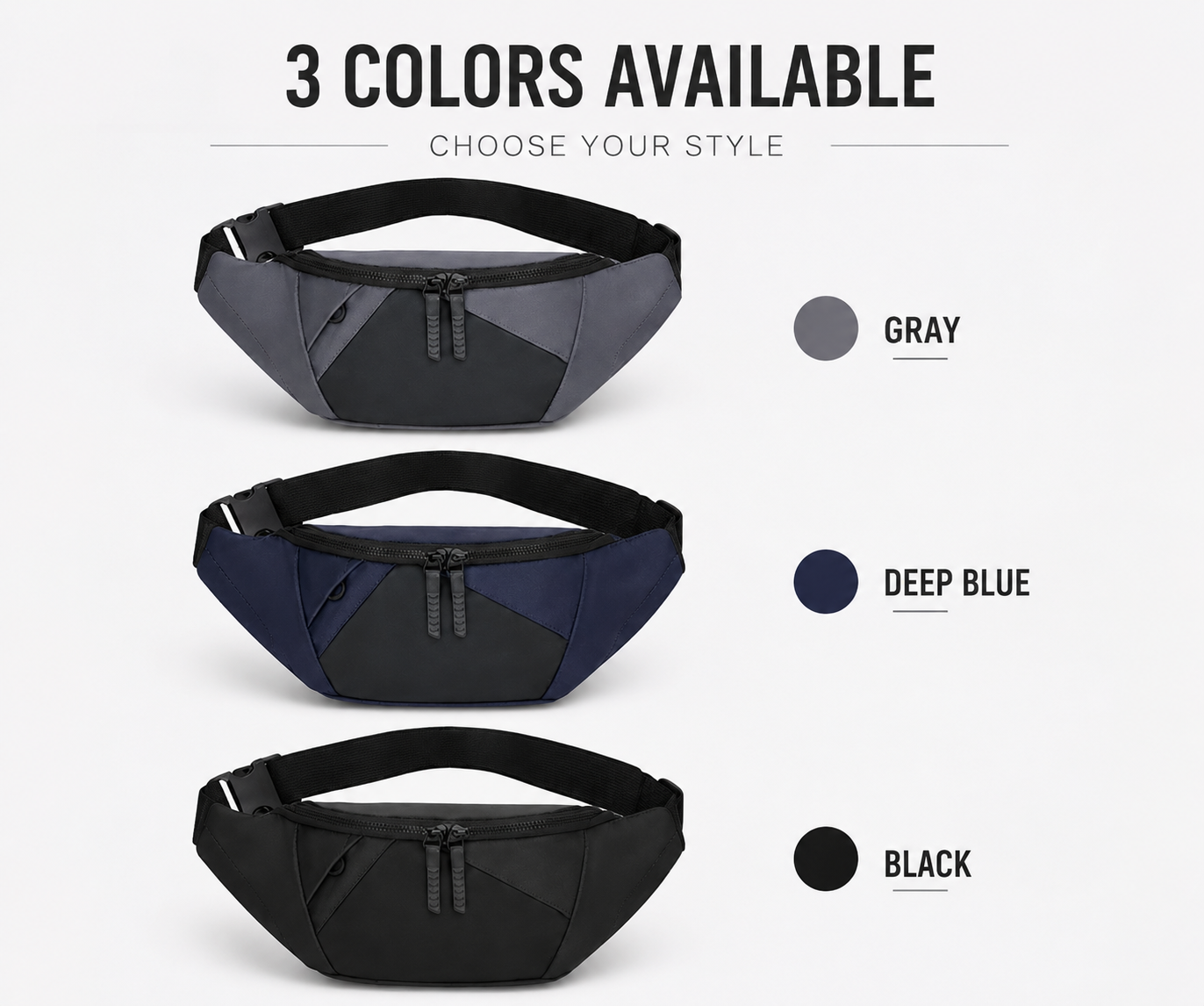 Sports Waist and Crossbody Pack color options image