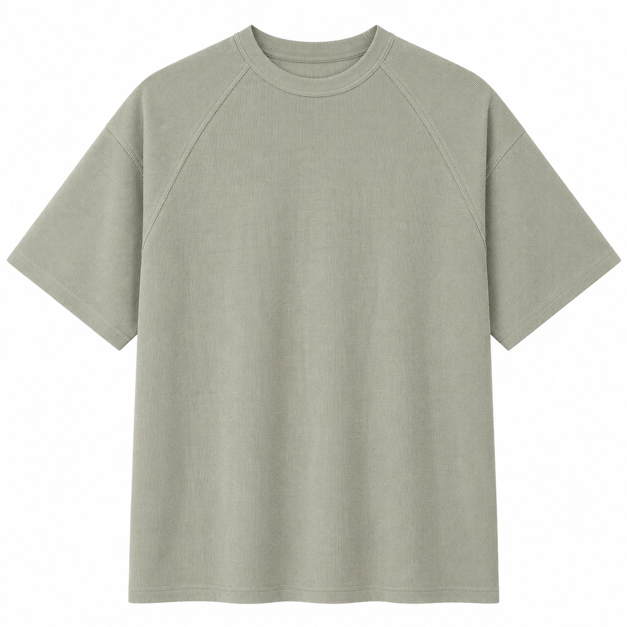 Stitchwork Cotton Tee in apricot — front product view