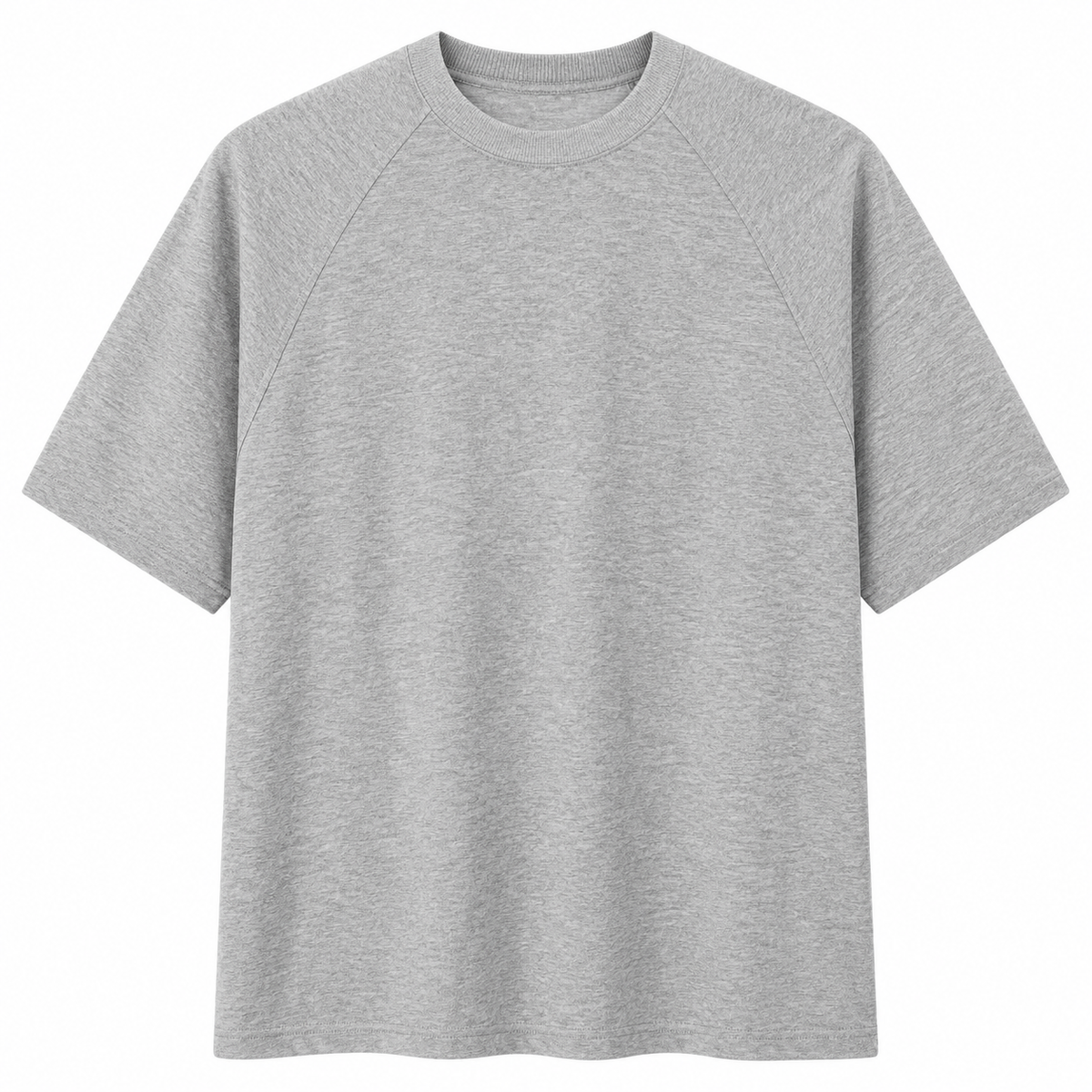 Stitchwork Cotton Tee in shallow flower ash — front product view