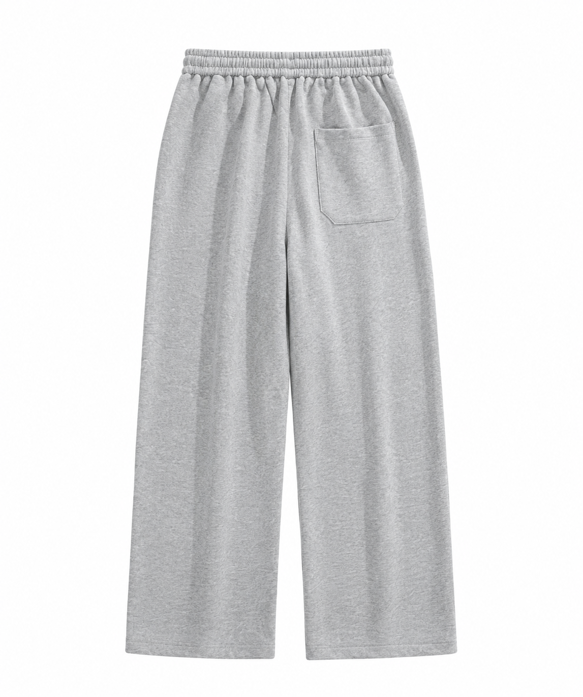 Light gray wide-leg sweatpants back product photo